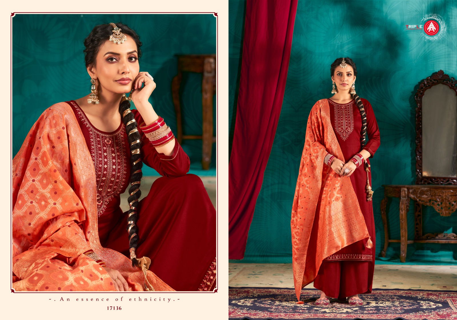 Aroos Vol 3 By Triple Aaa Jam Cotton Dress Material Wholesalers In Delhi